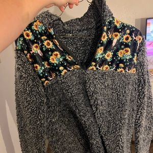 Western Pull Over Sherpa Jacket